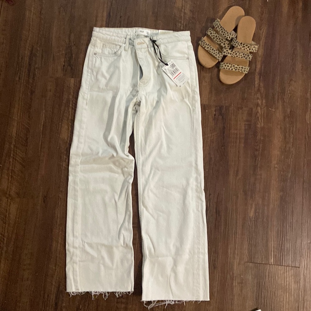 Mango Cropped wide-leg pants